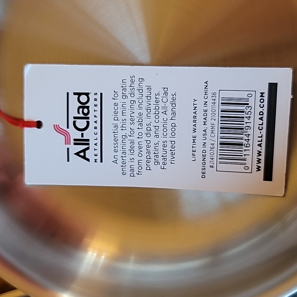 All-Clad Stainless Steel 6" Mini Gratin Pan, 2pcs set,  NWT - Picture 6 of 7
